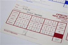 Els, Crenshaw, Singh & Three Others Signed 1993/1998 NEC World Series of Golf Used Scorecards