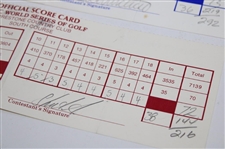 Els, Crenshaw, Singh & Three Others Signed 1993/1998 NEC World Series of Golf Used Scorecards