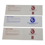 Els, Crenshaw, Singh & Three Others Signed 1993/1998 NEC World Series of Golf Used Scorecards