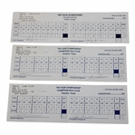 Mickelson, Price, Couples & Three Others Signed 1997/1998 The Tour Championship Used Scorecards