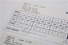 Mickelson, Price, Couples & Three Others Signed 1997/1998 The Tour Championship Used Scorecards