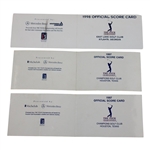 Mickelson, Price, Couples & Three Others Signed 1997/1998 The Tour Championship Used Scorecards