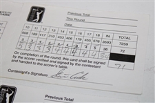 Price, Sutton, Irwin & Five Others Signed 1998/1999 BellSouth Classic Used Scorecards