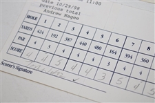 Watson, Calc, Els & Five Others Signed 1997/1998 The Tour Championship Used Scorecards