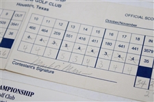 Watson, Calc, Els & Five Others Signed 1997/1998 The Tour Championship Used Scorecards