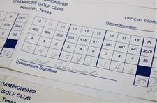 Watson, Calc, Els & Five Others Signed 1997/1998 The Tour Championship Used Scorecards