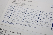 Watson, Calc, Els & Five Others Signed 1997/1998 The Tour Championship Used Scorecards