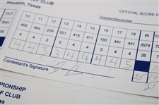 Watson, Calc, Els & Five Others Signed 1997/1998 The Tour Championship Used Scorecards