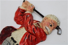 Pre-Swing Golfer Cast Iron Door Stop