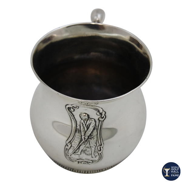 Vintage Sterling Silver Cup with Handle with Golfer in Stance - WGHoF Collection