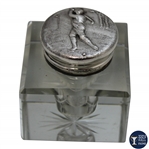 Vintage Sterling Silver Capped Ink Well with Pre-Swing Golfer - WGHoF Collection