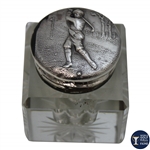 Vintage Sterling Silver Capped Ink Well with Pre-Swing Golfer - WGHoF Collection
