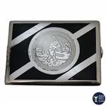 Vintage Sterling Silver Cigarette Case with Pre-Swing Left Hand Golfer - WGHoF Collection