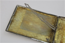 Vintage Sterling Silver Cigarette Case with Pre-Swing Left Hand Golfer - WGHoF Collection