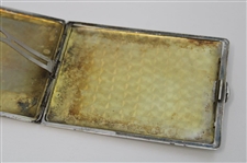 Vintage Sterling Silver Cigarette Case with Pre-Swing Left Hand Golfer - WGHoF Collection