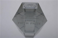 1987 Mazda LPGA Series Fifth Prize Glass Trophy - WGHoF Collection