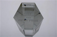 1988 Mazda LPGA Series Fifth Prize Glass Trophy - WGHoF Collection