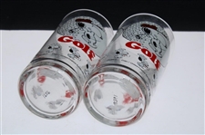 Pair of 1958 Peanuts Snoopy Golfing Themed 'GOLF' Drinking Glasses - WGHoF Collection