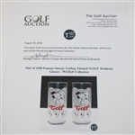 Pair of 1958 Peanuts Snoopy Golfing Themed 'GOLF' Drinking Glasses - WGHoF Collection
