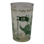 1962 The Flinstones Fred & Barney Golf Drinking Glass - WGHoF Collection