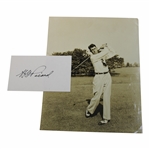 Henry Picard Signed Index Card And Type 1 Photo JSA ALOA