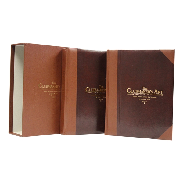2nd Limited, Revised & Expanded Edition 21/250 2 Vol. Set The Clubmaker’s Art, Antique Golf Clubs And Their History Signed By Jeffrey Ellis