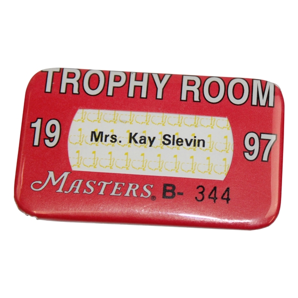 1997 Masters Tournament Trophy Room Badge #B-344 - Tiger Woods Win