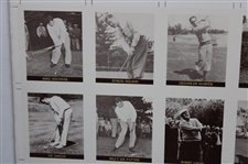 Famous Golfers of The 40’s & 50’s Twenty-Five (25) Card Uncut Sheet