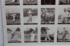 Famous Golfers of The 40’s & 50’s Twenty-Five (25) Card Uncut Sheet