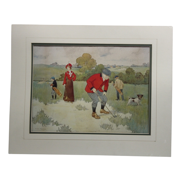 Victor Venner (1869 – 1913) English Artist, Illustrator – Colorful Original Print Titled “The Lucky Dog” 
