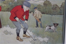 Victor Venner (1869 – 1913) English Artist, Illustrator – Colorful Original Print Titled “The Lucky Dog” 