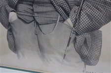 1900's Framed Matted Photo Engraving Of Old Tom Morris
