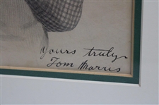 1900's Framed Matted Photo Engraving Of Old Tom Morris