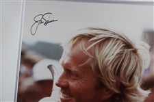 Jack Nicklaus Signed Framed Double Matted Claret Jug Photo JSA ALOA