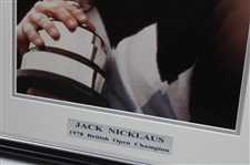Jack Nicklaus Signed Framed Double Matted Claret Jug Photo JSA ALOA