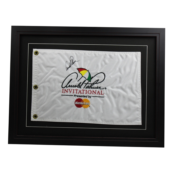 Arnold Palmer Signed Framed Arnold Palmer Invitational Flag JSA ALOA