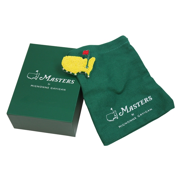 Masters Tournament Logo Brooch by Mignonne Gavigan in Original Bag/Box