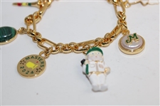 Masters Tournament Charm Bracelet by Mignonne Gavigan in Original Bag/Box