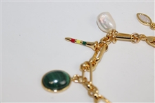 Masters Tournament Charm Bracelet by Mignonne Gavigan in Original Bag/Box