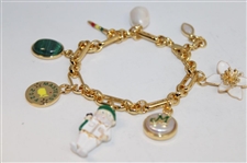 Masters Tournament Charm Bracelet by Mignonne Gavigan in Original Bag/Box