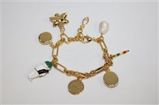 Masters Tournament Charm Bracelet by Mignonne Gavigan in Original Bag/Box