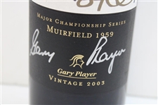 Gary Player Signed 'Muirfield 1959' Ltd Ed Major Champ Series 2003 Wine Bottle JSA ALOA