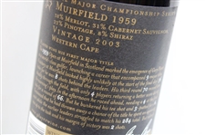 Gary Player Signed 'Muirfield 1959' Ltd Ed Major Champ Series 2003 Wine Bottle JSA ALOA
