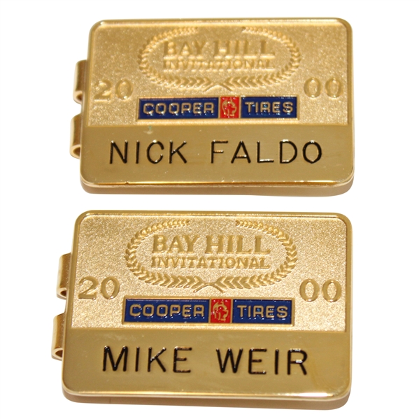Nick Faldo & Mike Weir 2000 Bay Hill Invitational Contestant Money Clips