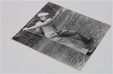 Ben Hogan Signed B&W Photo At The Top Of His Swing JSA ALOA