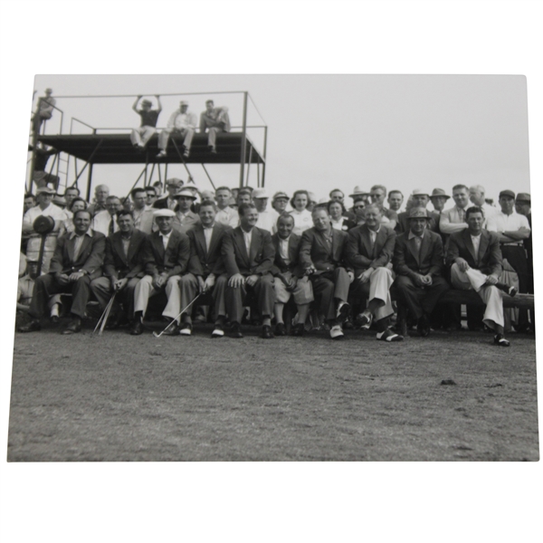 B&W Photo of Ten (10) Masters Champions w/ 1956 Image