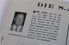 Rand Sportswriters Society Certificate To Bobby Locke