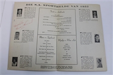 Rand Sportswriters Society Certificate To Bobby Locke