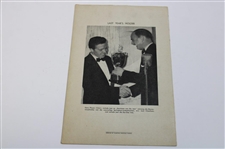 Rand Sportswriters Society Certificate To Bobby Locke