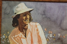 Original Painting of Babe Zaharias by Bart Forbes Used for 1992 Mueller Golf's Greatest Card - Framed